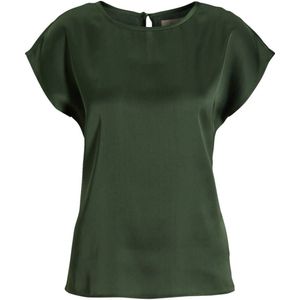 Ruby - Satijnen Top - Donkergroen - Dames