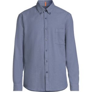 BOSS - Rickert_M - Overhemd - Blauw - Regular Fit - Katoen Flanel