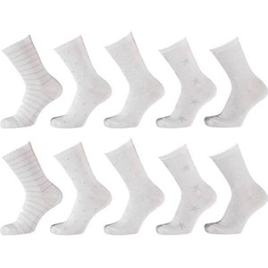 Apollo sokken met all-over print - set van 10 wit