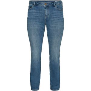 VERO MODA CURVE straight leg jeans VMCFLASH medium blue denim