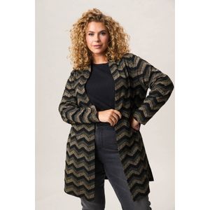 Miss Etam Plus lang vest goud met lurex