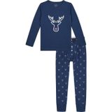 Claesen's pyjama Rudolph met all over print blauw