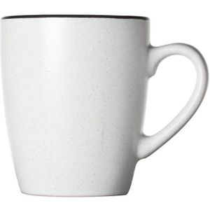 Cosy&Trendy Speckle White Beker - 8.7 cm x 5.9 cm x 10.3 cm - Set-6