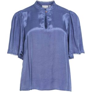 VILA blousetop VIRANNE blauw