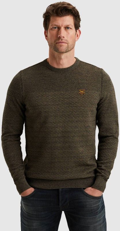 PME Legend - Trui - Groen - Ronde Hals - Lange Mouw