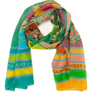 Oilily sjaal Artisan met bloemen multi