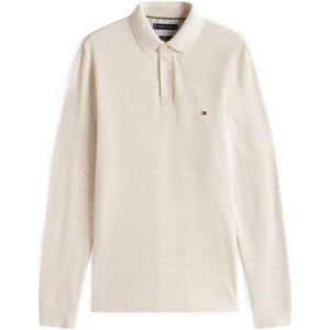 Tommy Hilfiger - Longsleeve Polo - Ecru - Heren Poloshirt