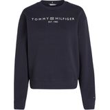 Tommy Hilfiger sweater met logo donkerblauw