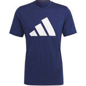 adidas Performance sportshirt donkerblauw/wit