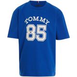 Tommy Hilfiger T-shirt met tekst helderblauw/wit