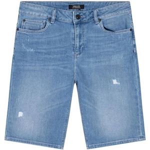 Rellix slim fit denim short Duux damaged light denim