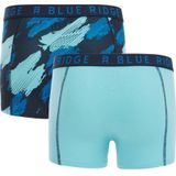WE Fashion Blue Ridge boxershort - set van 2 blauw/donkerblauw/lichtblauw