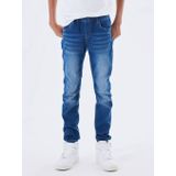 NAME IT KIDS slim fit jeans NKMRYAN JOGGER dark blue denim