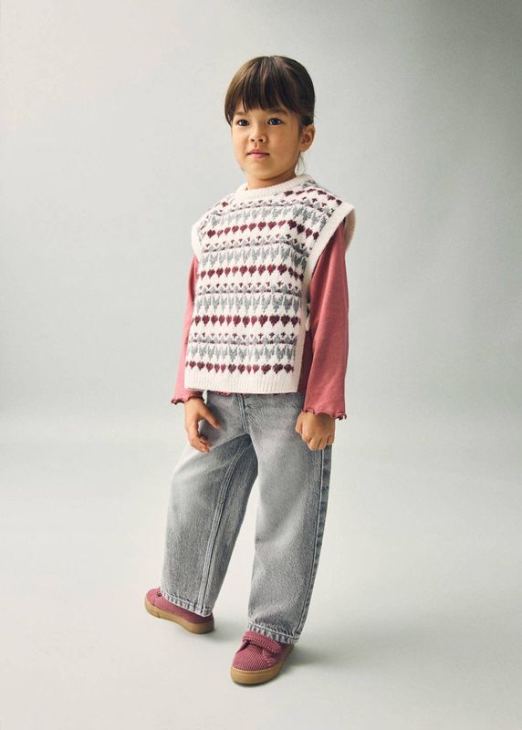 Mango Kids straight leg grey denim