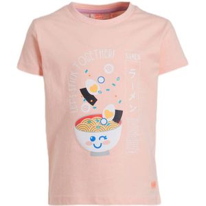 Orange Stars T-shirt Mariska met printopdruk roze