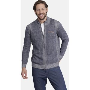 Jan Vanderstorm gemêleerd vest INGRABAN Plus Size donkerblauw