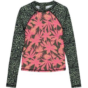 Shiwi UV T-shirt Tess groen/zwart/roze