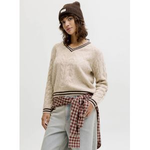 JJXX - JXBRIANNA - Gebreide Trui - Grijs Gemêleerd/Zwart