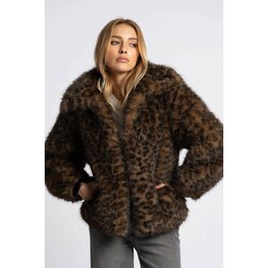Nikkie - Leiden Coat - Winterjas - Warm Bruin - Dierenprint