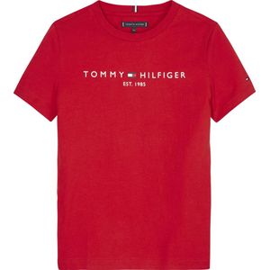 Tommy Hilfiger unisex T-shirt van katoen rood