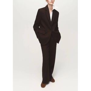 Mango suède bootschoenen cognac