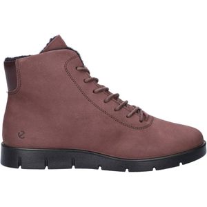 Ecco Bella gevoerde nubuck veterboots donkerbruin