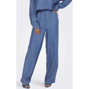 ONLY - Broeken - Jeans - Blauw - High Waist - Elastische Taille - Straight Fit
