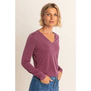 Expresso top donkerrood fijn gebreid