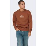 Only & Sons - Onsconnor Simple Life - Herensweater - Bruin - Regular Fit
