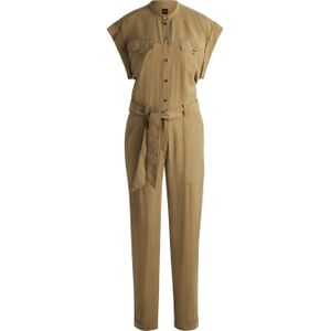 BOSS - Jumpsuit - Licht Canvas - Met Riem