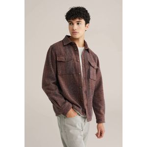 WE Fashion - Boxy Fit Overshirt - Ruit - Heren
