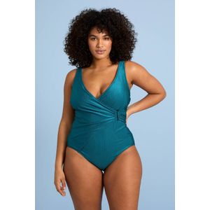 BEACHWAVE Curve corrigerend badpak met textuur petrol