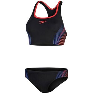 Speedo ECO Endurance+ crop bikini zwart/rood
