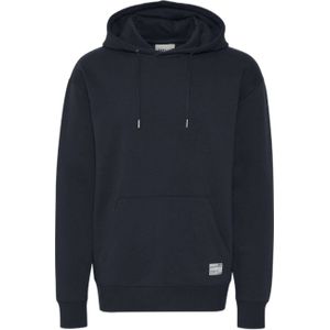 Solid gemêleerde hoodie zwart