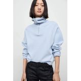 Mango schipperstrui lichtblauw