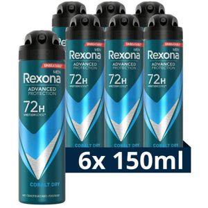 Rexona Men Advanced Protection Cobalt Dry anti-transpirant spray - 6 x 150 ml