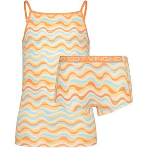 Vingino singlet + short Zigzag oranje/geel/lichtblauw