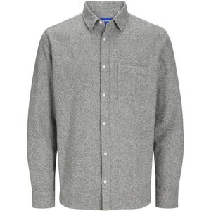 JACK & JONES ORIGINALS gemêleerd regular fit overhemd JORJAMES GRINDLE grijs