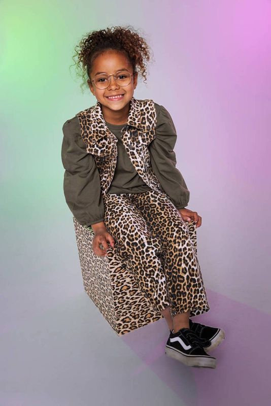 Quapi - Spijkerbroek - Panterprint - 100% Katoen - Regular Waist