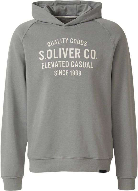 s.Oliver Sweatshirt  donkergrijs / wit