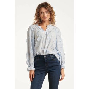 Smashed Lemon Dames3d bloemenprint top met v hals |