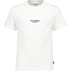 America Today T-shirt met backprint wit/blauw