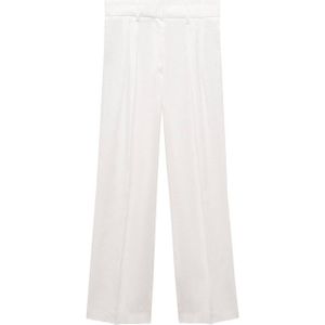 Mango wide leg pantalon wit