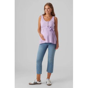 MAMALICIOUS cropped zwangerschapsjeans MLBION light blue denim