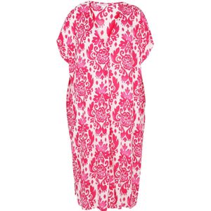 Paprika jurk met all over print roze/ecru