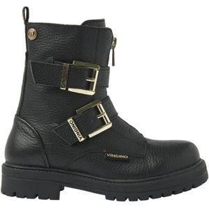 Vingino Velia leren bikerboots zwart