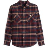 Tommy Hilfiger Overshirt Tartan Pocket Flannel Bordeaux Rood heren