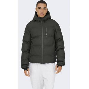 Only & Sons - ONSMATHIS - Gewatteerde Jas - Donkergrijs - Met Capuchon