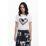 Desigual - T-shirt - Wit - Katoen