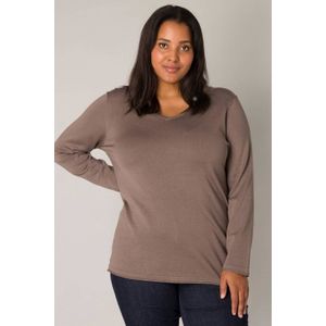 Base Level Curvy fijngebreide trui Anine taupe